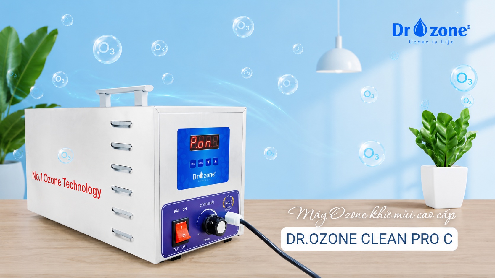 Dr.Ozone Clean C2 Pro giúp khử mùi hiệu quả, linh hoạt