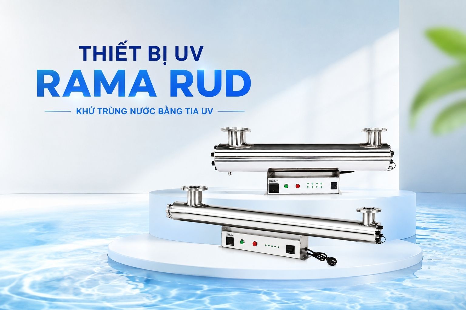 Thiết bị UV xử lý nước Rama RUD-1B150W – Giải pháp khử khuẩn nước cấp an toàn bằng tia cực tím