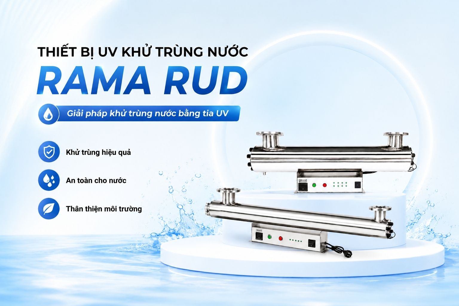 Thiết bị UV khử trùng nước cấp Rama RUD-7B80W
