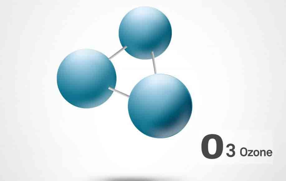 Cấu trúc phân tử ozone gồm ba nguyên tử oxy